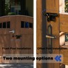 Black Heavy Duty Slide Bolt Gate Latch with Padlock Hole,