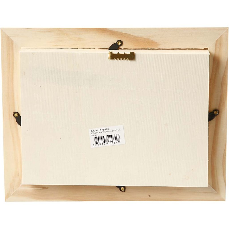 Creativ 575590 Wooden 3D Frame, Brown, 18,2 cm x 23,2