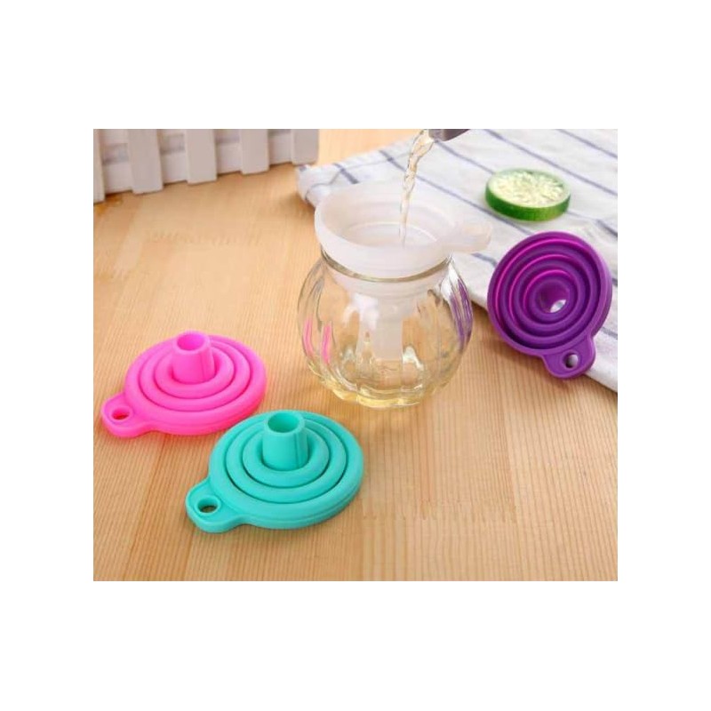 Funnels for Kitchen Use, Food Grade Silicone Collapsible Kitchen Funnel