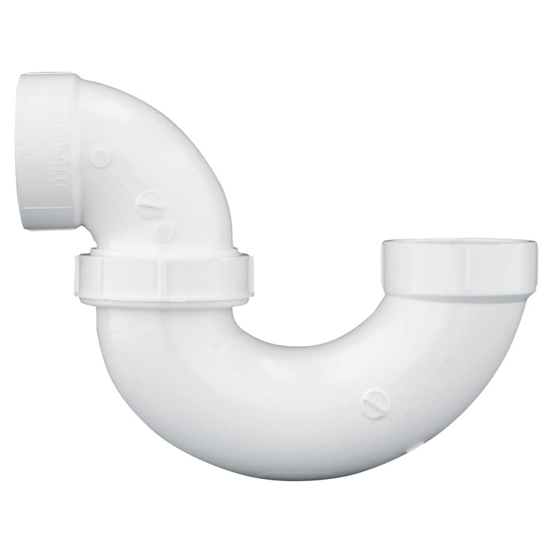 CHARLOTTE PIPE 2 DWV P-Trap with Union & Plastic NUT
