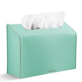 Haecsfl Leather Cover for Disposable Paper Hand Towel Box, Compatible with Kleenex Paper Hand Towel(1-Melon Green)