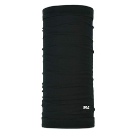 P.A.C. Twisted Fleece Multifunctional Scarf, Outdoor Scarf, Ski Scarf, Neck Scarf, Tube Scarf, Headband, Various Designs, Unisex, 10 Wearing Styles, Total Black