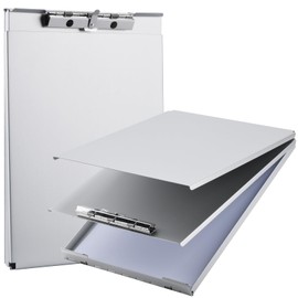 ZCZN Recycled Aluminum Storage Clipboard, Clipboard Box Set of 2, Form Holder, Suitable for School, Office, Jobsite or Medical Staff, Silver