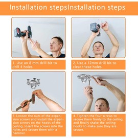 Bed Trapeze for Elderly, Ceiling Mounted Trapeze for Bed Mobility Transfer, Stand Ladder Bed Helper for Disabled, Elderly, Suitable for Hospital, Bedroom Bed Mobile Pull Up Aid