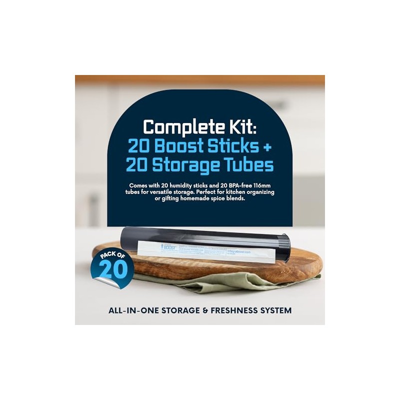 62% RH Humidity Control Sticks, Integra Boost 20 Pack Moisture