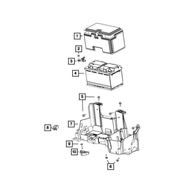 Mopar Tray-Battery 68095940Af