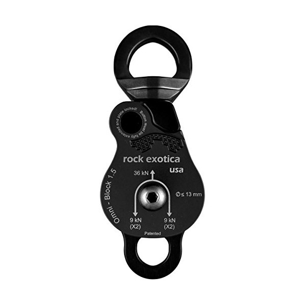 Rock Exotica Omni-Block 1.5" Swivel Pulley Black Double