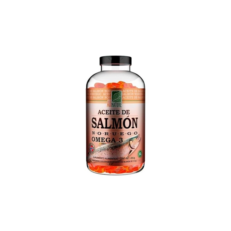 Aceite De Salmon Noruego Omega 3 All Nature 320 Cápsulas