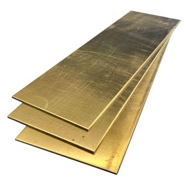 0.093" x 4" x 12" (3 Pack), C260-H02 Brass Sheet, Mill Finish