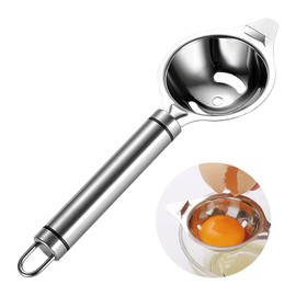Egg Separator, Egg White Separator, Stainless Steel, Egg Yolk Protein Separator, Filter with Long Handle, Cooking Tool, Baking Assistant