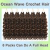 FLWAI Pre Looped Ocean Wave Crochet Hair 14 Inch 8