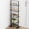 GAZITOP Metal Shoe Stand, 5 Tier Vertical Shoe Rack, Narrow