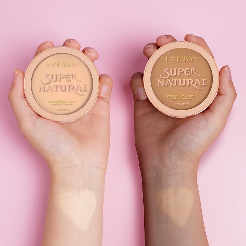 Natural Compact Powder, Waterproof Matt Powder Make-Up, Universal Make-Up Powder