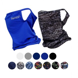 Korean Cool Multi-Scarf/Sports Mask/Golf Mask/UV Protection Perion Striped Gray