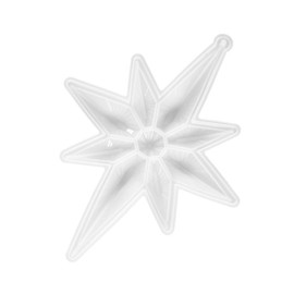 DIY Octagonal Star Silicone Mold for Pendant Jewelry, Hangtag, Epoxy Resin Casting, Eight-Pointed Star Design, 9.25 X 6.96 X 0.86 Inch