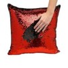 Red/Black 16'' Magic Mermaid Pillow Case Reversible Sequin Glitter Sofa