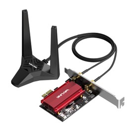 AX5400 WiFi 6E WLAN PCIe Card for PC with Bluetooth 5.3, WAVLINK 5378 Mbps Tri Band WiFi 6E PCIe WLAN Card, Intel WiFi 6E Chip, WPA3, Magnetic Base Antennas for Windows 11/10 (64 Bit) Desktop PC