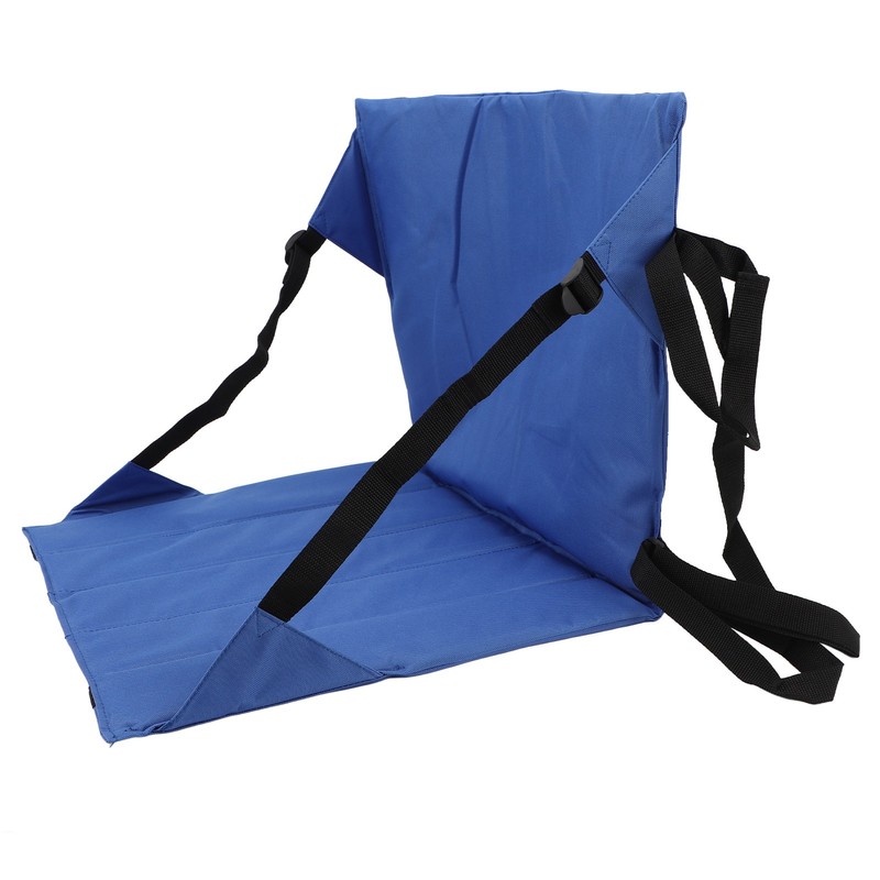 Foldable Seat Cushion Backrest Beach Chair Mat Single Person Portable