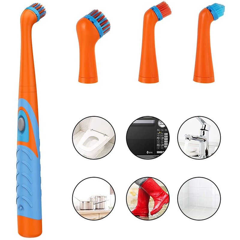 Electric Cleaning Brush with Household All Purpose 4 Brush Heads