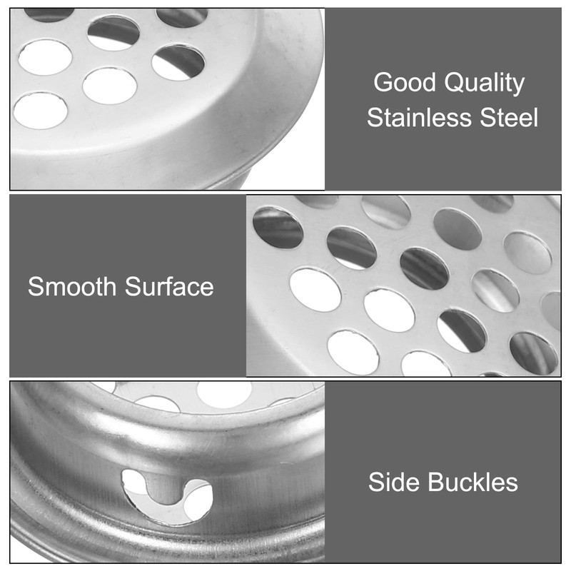 sourcing map 24Pcs Air Vents Circular Soffit Vent 29mm/1.1" Stainless