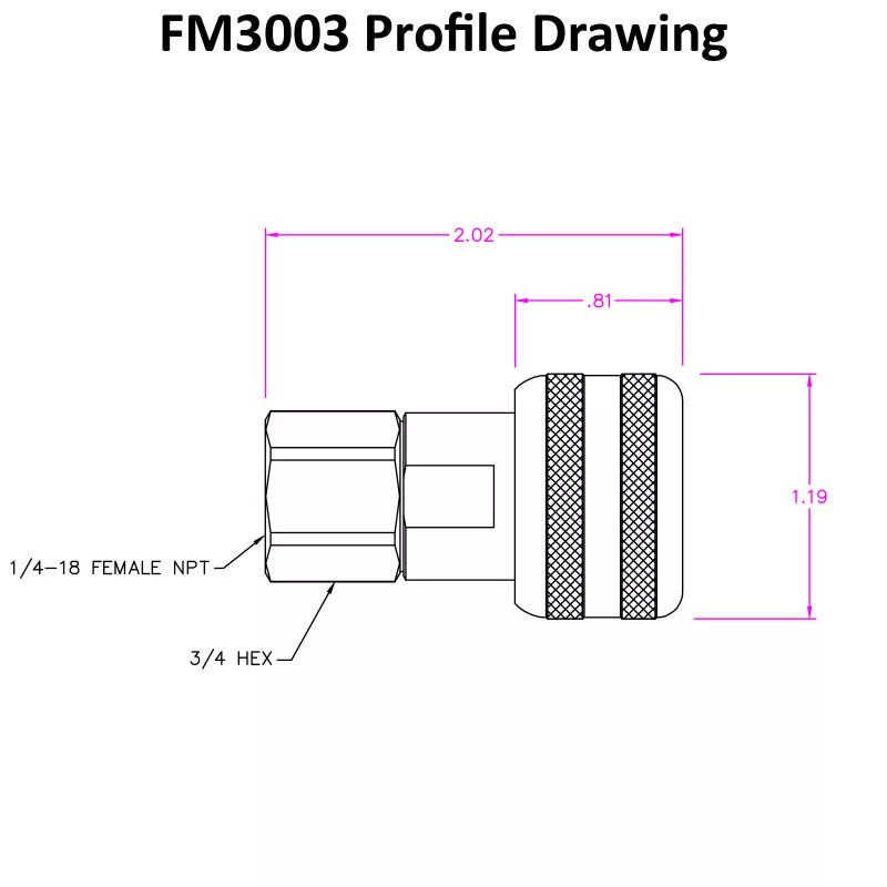 Foster FM3003 - 1/4" Female NPT x 1/4" Quick Coupler