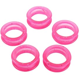 5 x rosa Silikonschere, Fingerringe, Griffe, Fellschere, Daumeneinsätze, Fingerschutzring für Friseure, Haarschneideschere, Haustierschere, Fellpflege