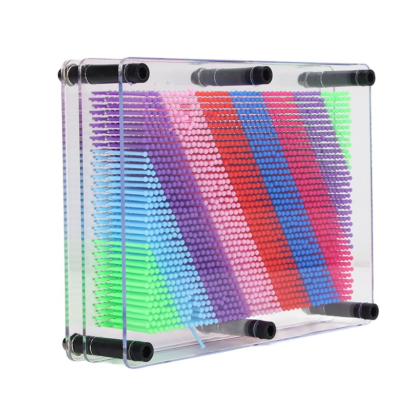 3D Pin Art Toy Colorful Plastic Pin Art Board Sculpture