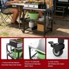 TAILGRILLER Stainless Steel Grill Cart on Wheels, Heavy Duty 3-Shelf
