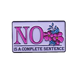zhanghaoran ""No"" is a complete sentence Lapel Pin Metal Badge Decorative Pin Lapel Pin Backpack Jewelry Accessory Gift