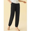 Latuza Women's Pajama Pants Lounge Bottoms with Pockets M Black