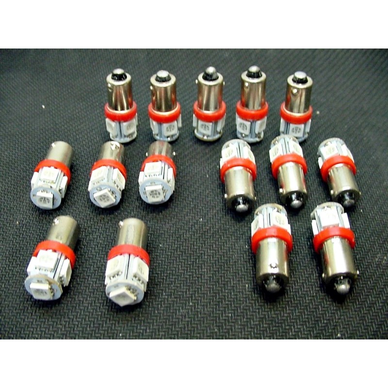 Lumiglow 15 BRIGHT Red 5 LED Instrument Panel Dashboard Lights