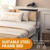 16.8" Metal Platform Bed Frame Folding Table,Bedside Clip-On Nightstand for