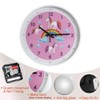 Pink Wall Clock,Silent Non Ticking Children's Décor Quiet Clocks for