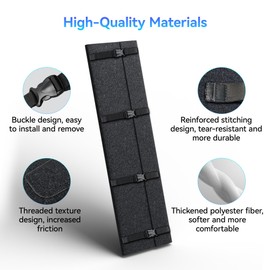 EFEALL Wohnmobil Trittstufen Fußmatte, Schnallenverschluss rutschfeste Verstellbare Trittstufe Teppich Wohnmobil, Stufenmatten Wohnmobil für 18–24 cm / 7-10'' Trittstufe Wohnmobil, Schwarz