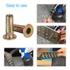 Awclub 1/4-20 Multi-Grip Rivet Nuts, 6pcs Pre-Bulbed Shank Flat Head