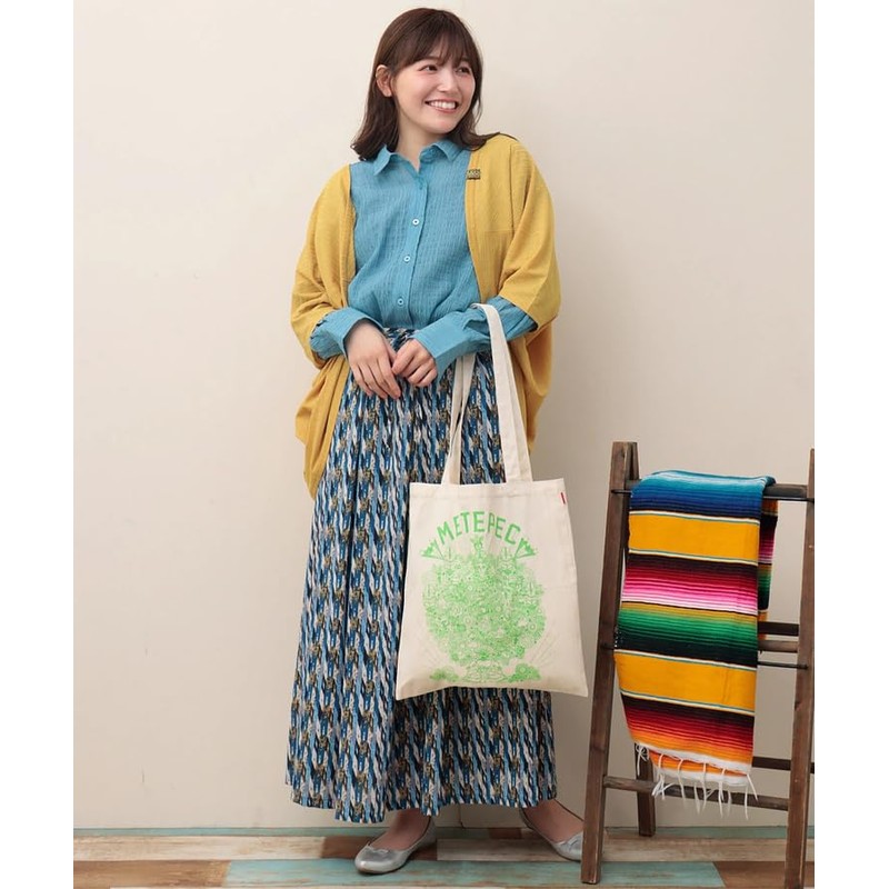 Titicaca ZNSCBB7008 Women's Cotton Tote Bag, A4, Long, Shoulder Bag,