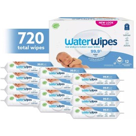 WaterWipes Plastic-Free Original Baby Wipes, 99.9% Water Based Wipes, Unscented