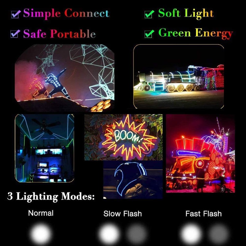 MaxLax - Cable electroluminiscente para luces de neón (10 m),