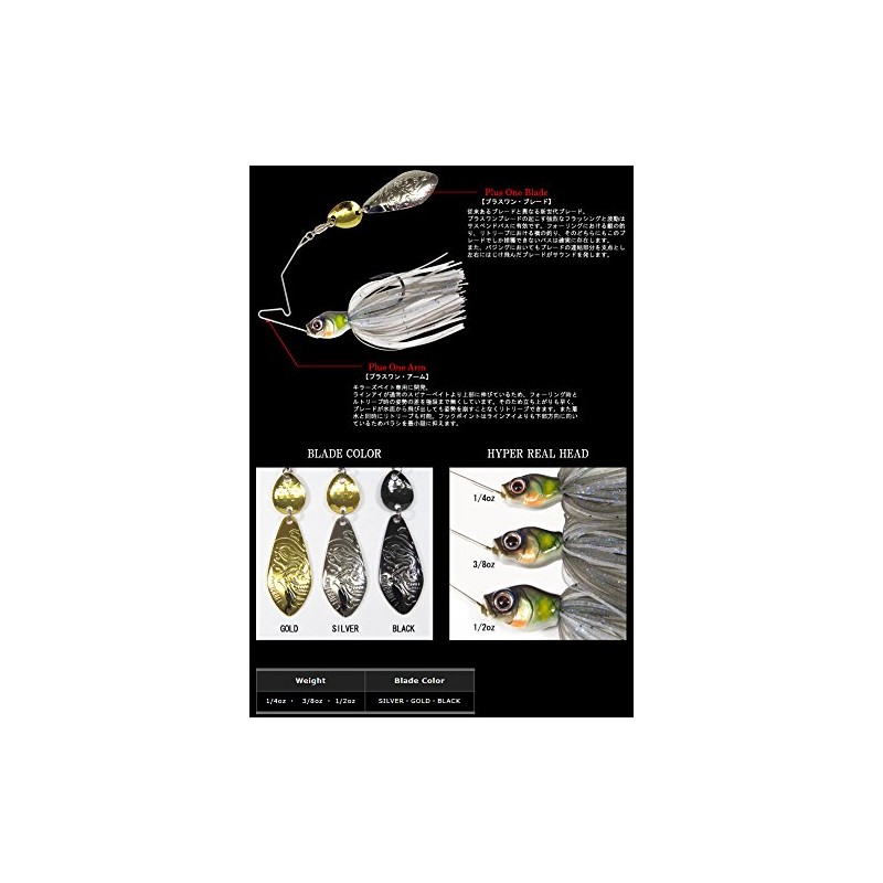 GAN CRAFT Spinnerbait, Killer's Bait, Mini 2 1/2 oz, Flashing