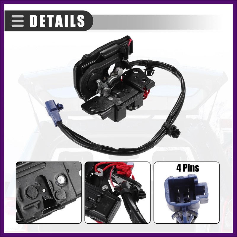 FUELHOOD Trunk Lock Actuator Motor, Rear Liftgate Tailgate Lock Actuator,