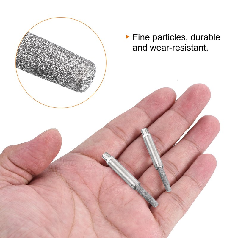PATIKIL 5pcs 4mm Diamond Chainsaw Sharpener Grinding Polishing File Tool
