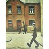 Greetingles Lowry-Style 12"/31cm Square Framed Print. Beautiful Black Ash Frame