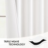 MIULEE Pure White Back Tab Blackout Curtains 84 Inch Length