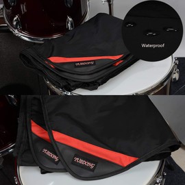 MoonEmbassy Drum Set Dust Cover Water-Resistant Nylon Cover With Sewn-in Weighted Corners, 80 x 108 Inch