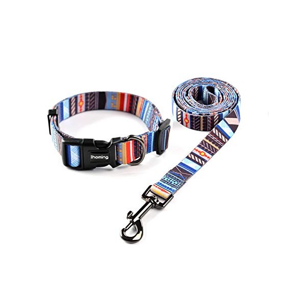 Ihoming Puppy Collar and Leash Set for Daily Outdoor Walking