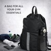 PPZ Drawstring Sports Backpack with Side Mesh Pockets, Lightweight Gym