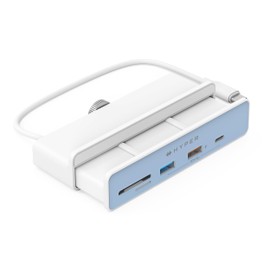 HyperDrive 6in1 USB Hub Adapter: HDMI 4K60Hz, USB-C 10Gbps, 2 USB-A 10Gbps, SD UHS-I, MicroSD UHS-I for iMac 2021 24 inch