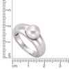 Zeeme Pearls Damen Ring 925/- Sterling Silber Rhodiniert Muschelkernperle weiß