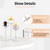 NUPTIO Tealight Candle Holders Glass: Set of 3 Long Stemmed
