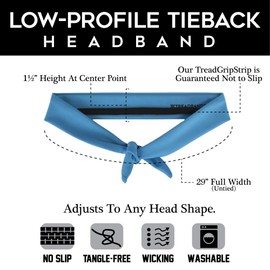 Treadbands Low Profile Tieback Non Slip Headband - Designs (Duck Pond)